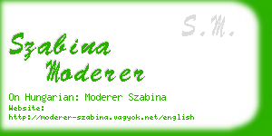 szabina moderer business card